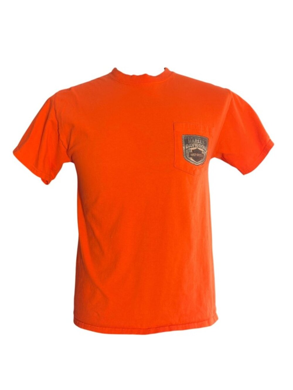 Harley-Davidson of Atlanta Pocket Tee Men’s Medium Orange Bar Shield